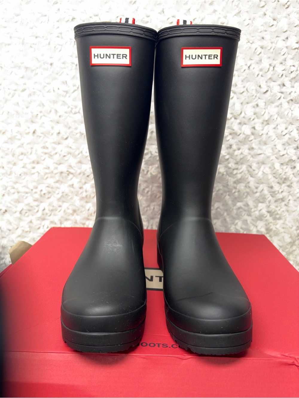 Hunter Black Tall Rain Boots